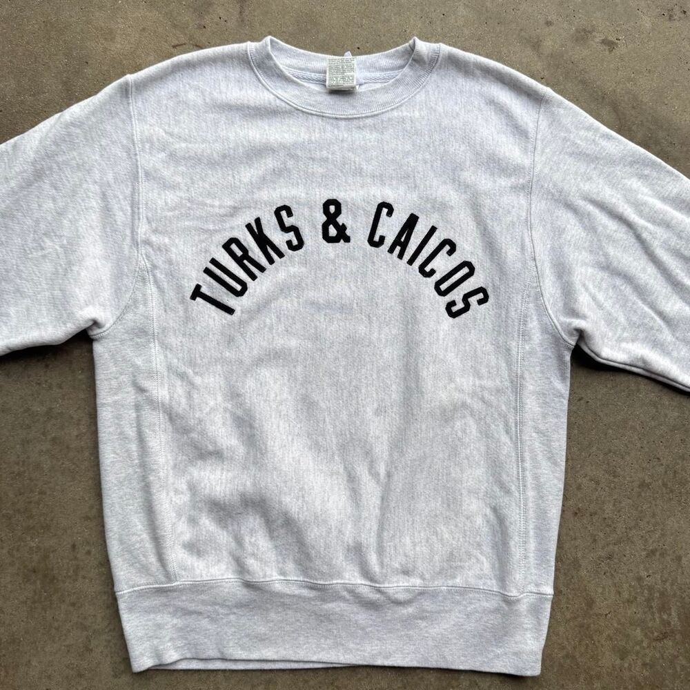 Champion Men's Grey and White Sweatshirt